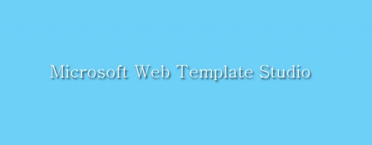 Microsoft Web Template Studio
