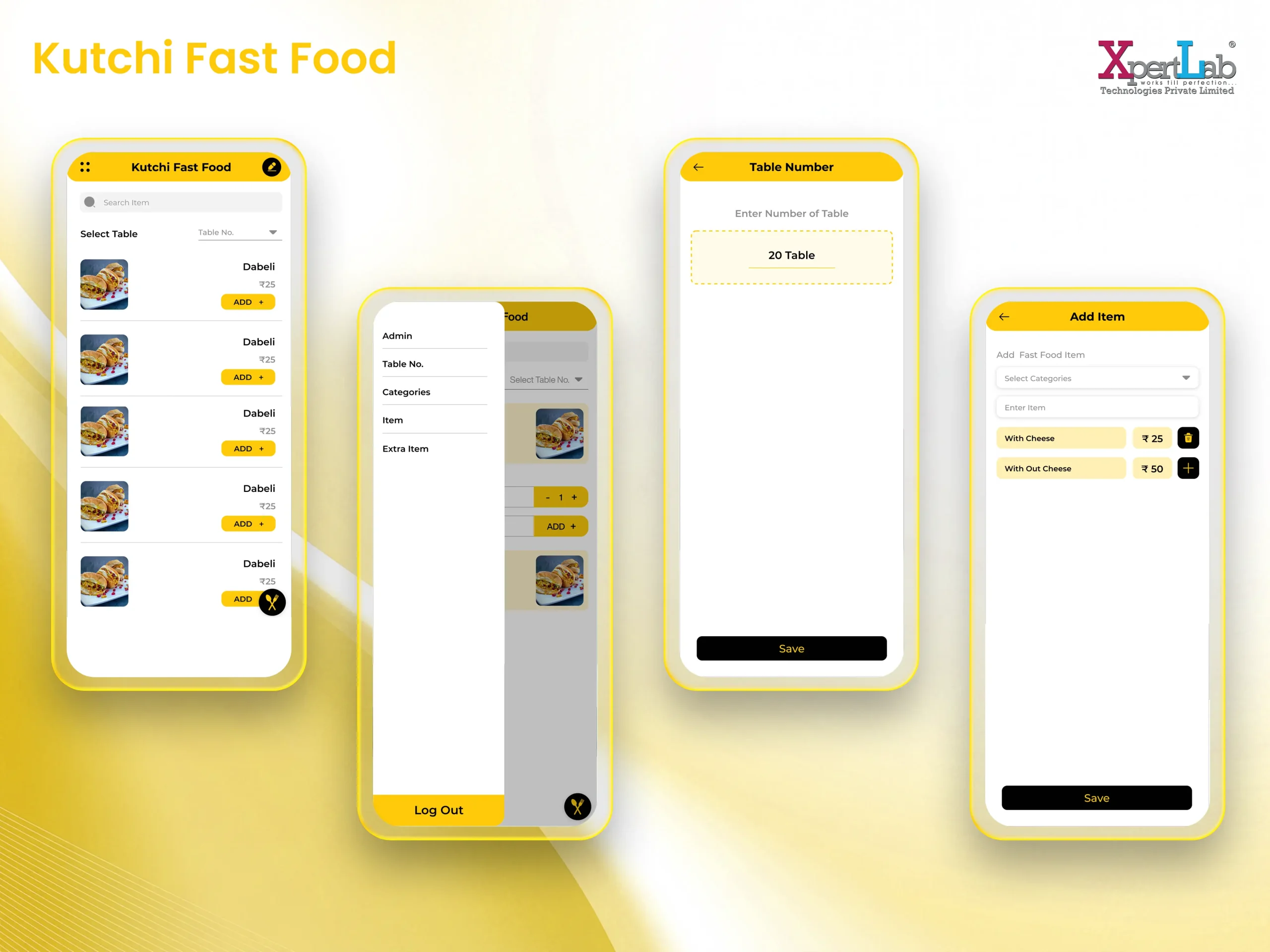 XpertLab Technologies Private Limited Mobile App Development Detail Page Kutchi fast food
