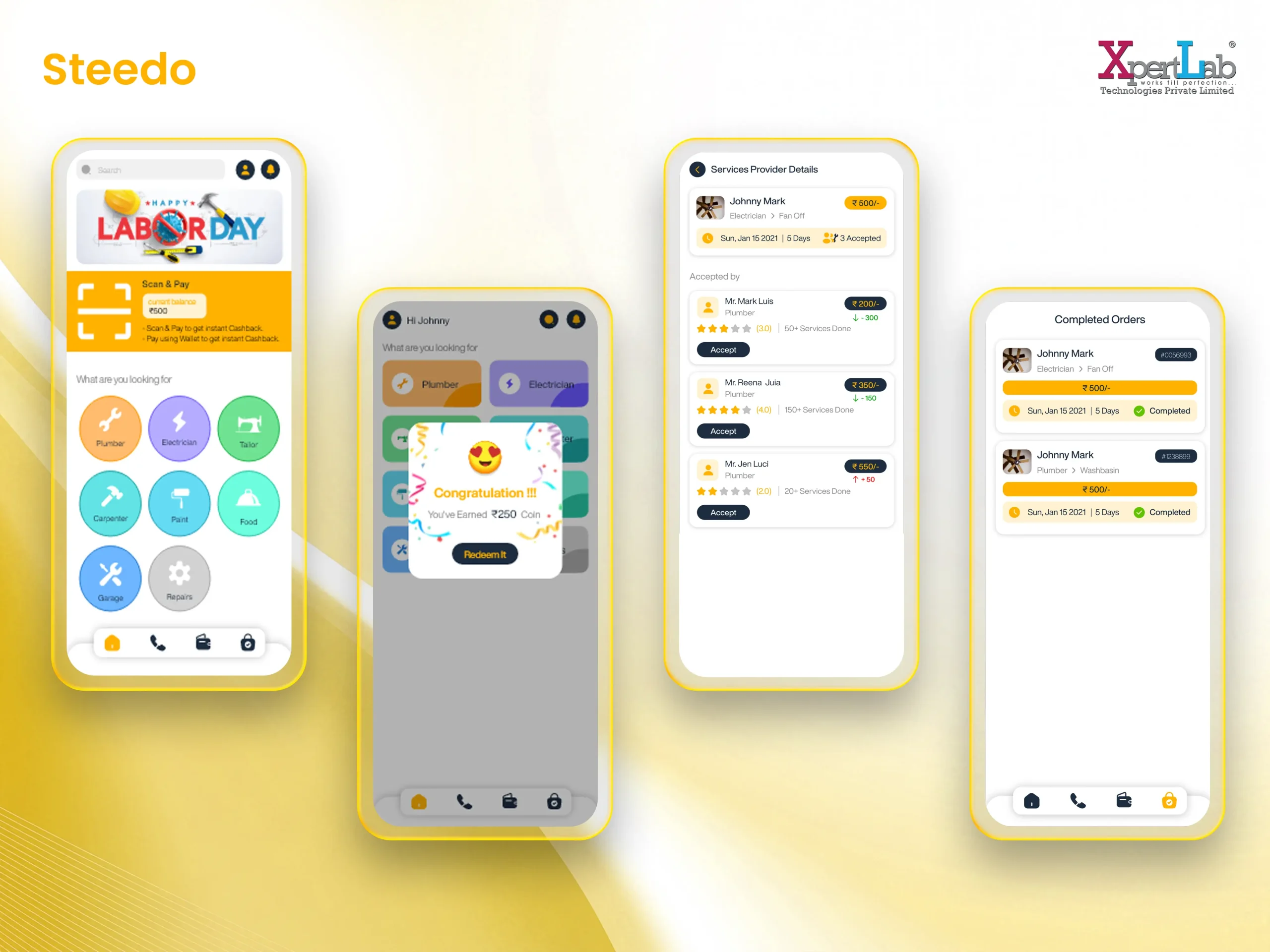 XpertLab Technologies Private Limited Mobile App Development Detail Page Steedo