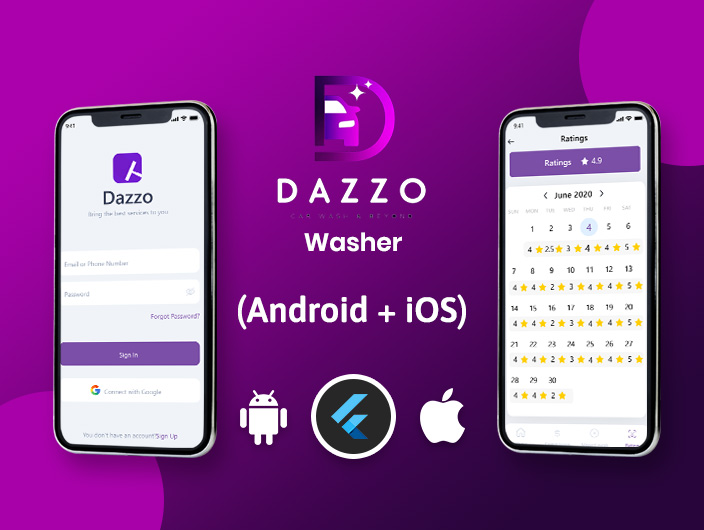 Dazzo-washer - flutter - xpertlab technologies private limited