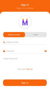 Login Screen - my care business - xpertlab technologies private limited