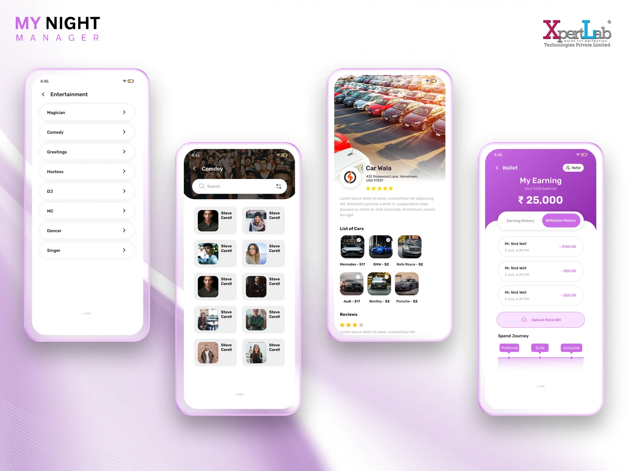 XpertLab Technologies Private Limited Mobile App Development Detail Page My Night Manager customer 2