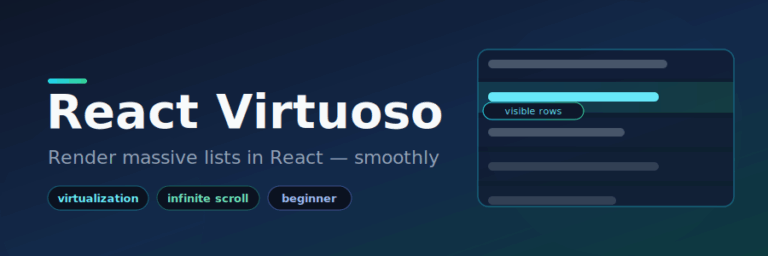 React Virtuoso: How to Render Huge Lists in React Without the Lag