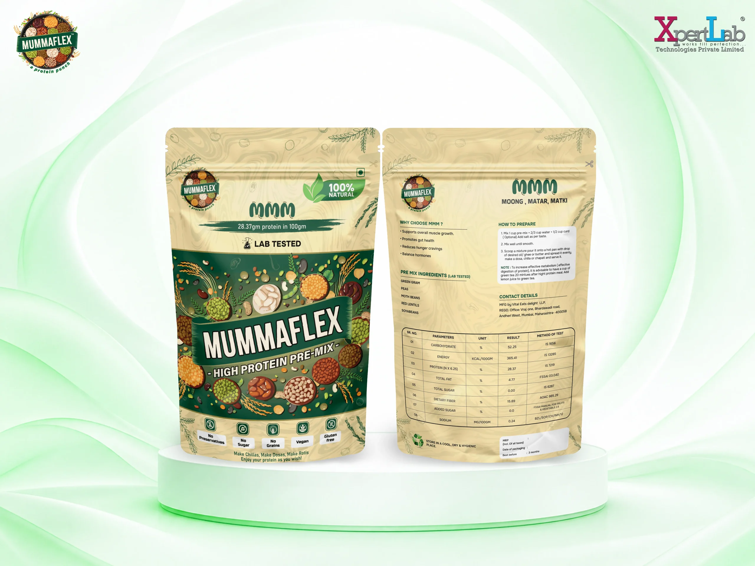 XpertLab Technologies Private Limited Packaging Design Mummaflex