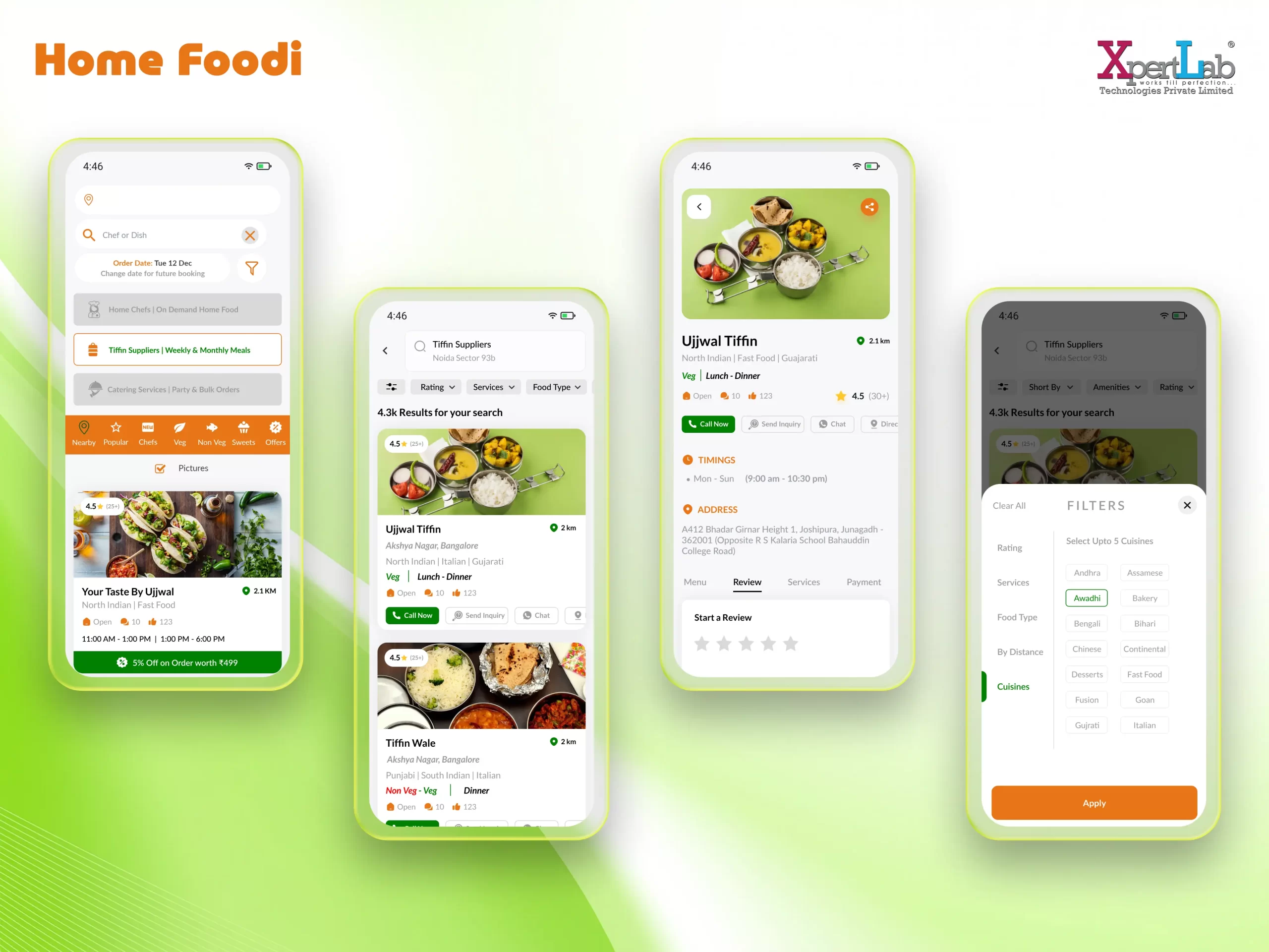 XpertLab Technologies Private Limited Mobile Application Development Home Foodi