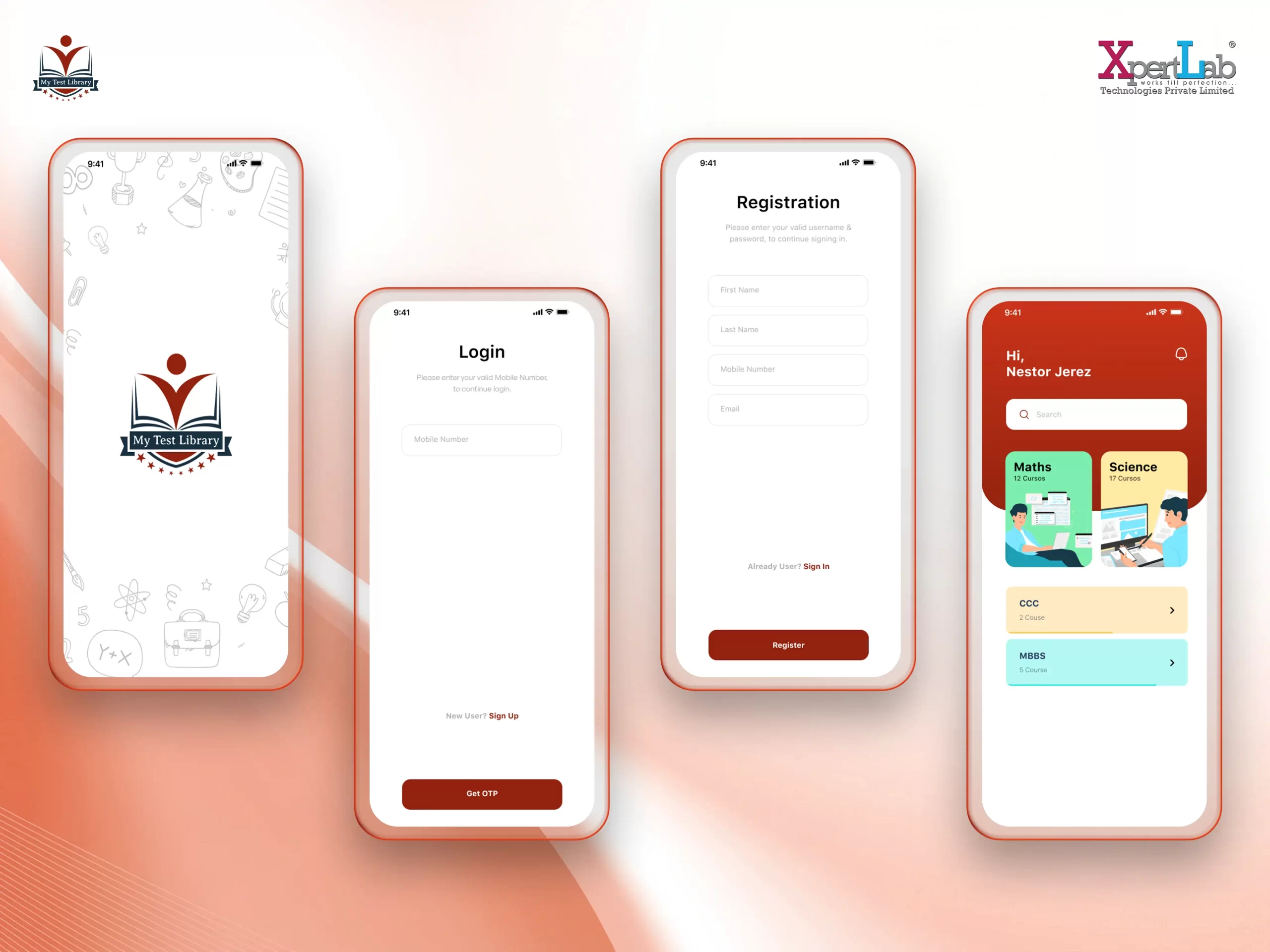 XpertLab Technologies Private Limited Mobile Application Development My Test Library